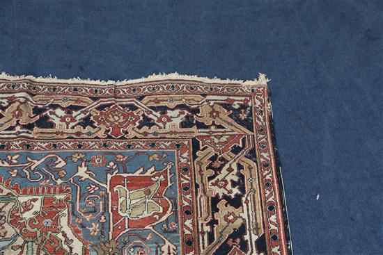 A late 19th/early 20th century Caucasian rug, 7ft 8in by 6ft 3in.